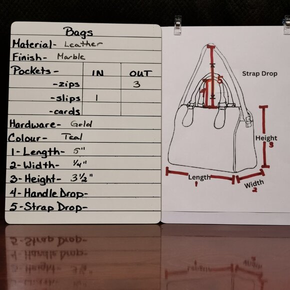 5" x 3 1/2" Teal Blue Leather Card / Coin Purse NWOT #220 - Picture 11 of 11